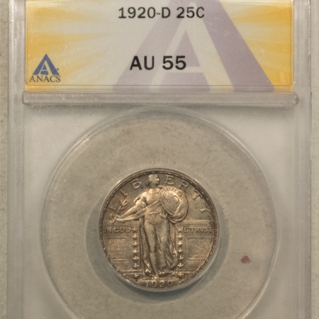 New Store Items 1920-D STANDING LIBERTY QUARTER – ANACS AU-55, TOUGH DATE!