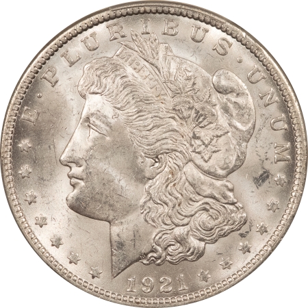 Morgan Dollars 1921 $1 MORGAN DOLLAR, VAM-41A PCGS MS-64, PITTED REVERSE TOP 100! (NOT LABELED)