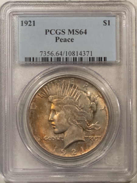 New Certified Coins 1921 $1 PEACE DOLLAR – PCGS MS-64, ORIGINAL AND PREMIUM QUALITY!