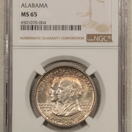 New Certified Coins 1921 2×2 ALABAMA COMMEMORATIVE HALF DOLLAR – NGC MS-65, PRETTY GEM!