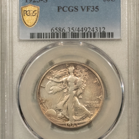 New Certified Coins 1923-S WALKING LIBERTY HALF DOLLAR – PCGS VF-35, LOOKS XF! TOUGH!