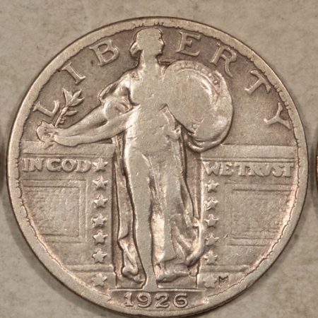 New Store Items 1925 1926 1927 STANDING LIBERTY QUARTERS, LOT/3 – PLEASING CIRCULATED EXAMPLES!