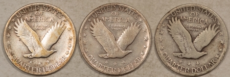 New Store Items 1925 1926 1927 STANDING LIBERTY QUARTERS, LOT/3 – PLEASING CIRCULATED EXAMPLES!