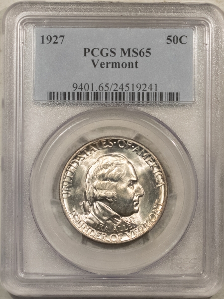 New Certified Coins 1927 VERMONT COMMEMORATIVE HALF DOLLAR – PCGS MS-65, 66 QUALITY, HEADLIGHT & PQ!