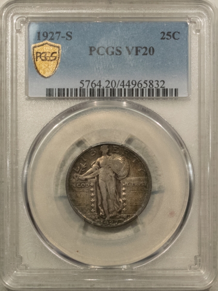 New Certified Coins 1927-S STANDING LIBERTY QUARTER – PCGS VF-20