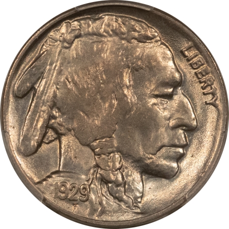 Buffalo Nickels 1929 BUFFALO NICKEL – PCGS MS-64, NEAR GEM!