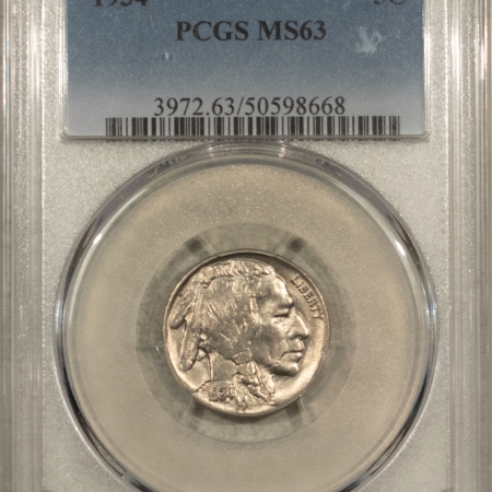 Buffalo Nickels 1934 BUFFALO NICKEL – PCGS MS-63