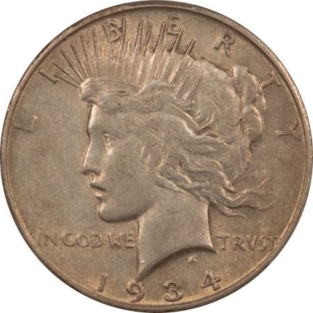 CAC Approved Coins 1934-S $1 PEACE DOLLAR – CACG XF-40, PREMIUM QUALITY++, CAC APPROVED!