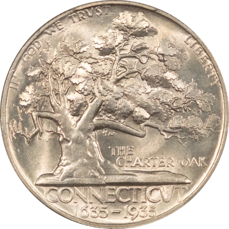 New Certified Coins 1935 CONNECTICUT COMMEMORATIVE HALF DOLLAR – PCGS MS-65, FRESH WHITE, PQ!