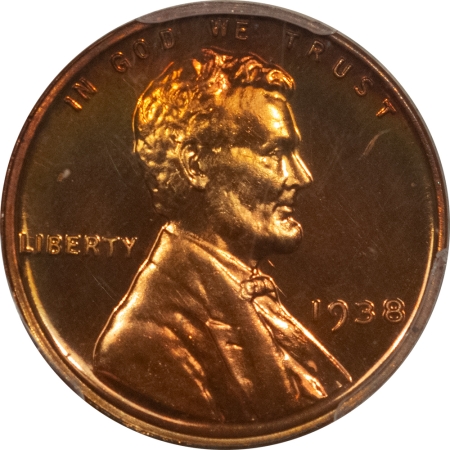 CAC Approved Coins 1938 PROOF LINCOLN CENT – PCGS PR-66+RD, GORGEOUS, PREMIUM QUALITY CAC APPROVED!