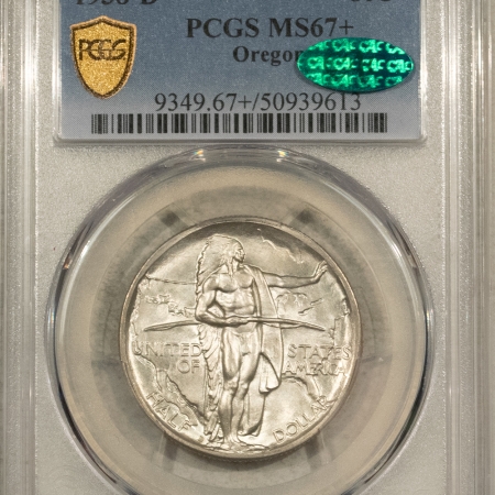 CAC Approved Coins 1938-D OREGON COMMEMORATIVE HALF DOLLAR – PCGS MS-67+ CAC, SUPER GEM & FLAWLESS!