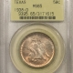 CAC Approved Coins 1935 SPANISH TRAIL COMMEMORATIVE HALF DOLLAR PCGS MS-65, BLAZING WHITE, PQ, CAC!