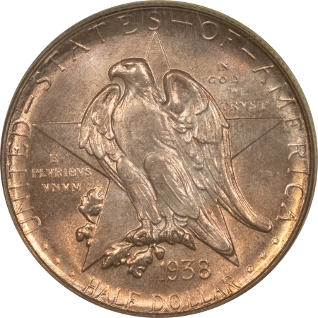 New Certified Coins 1938-D TEXAS COMMEM HALF DOLLAR – PCGS MS-65, 66+ QUALITY, OGH, PREMIUM QUALITY!