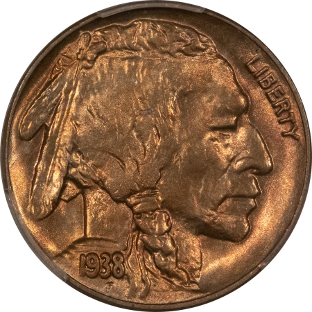 Buffalo Nickels 1938-D/S BUFFALO NICKEL – PCGS MS-64, ATTRACTIVE!