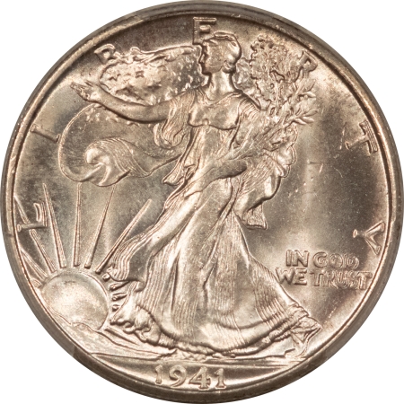 New Certified Coins 1941-S WALKING LIBERTY HALF DOLLAR – PCGS MS-64, WHITE! PREMIUM QUALITY!