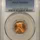 Lincoln Cents (Wheat) 1956 LINCOLN CENT – PCGS MS-66 RD, GEM+!