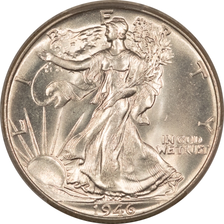 New Certified Coins 1946 WALKING LIBERTY HALF DOLLAR – PCGS MS-64, BLAST WHITE!