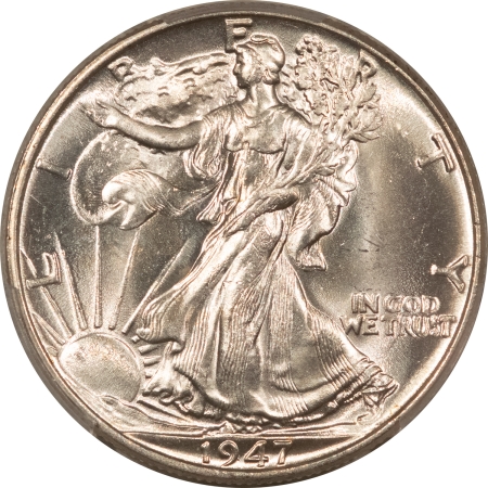 New Certified Coins 1947 WALKING LIBERTY HALF DOLLAR – PCGS MS-64, BLAST WHITE!