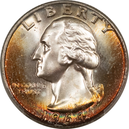 New Certified Coins 1964-D WASHINGTON QUARTER – PCGS MS-65, GORGEOUS! PREMIUM QUALITY GEM!