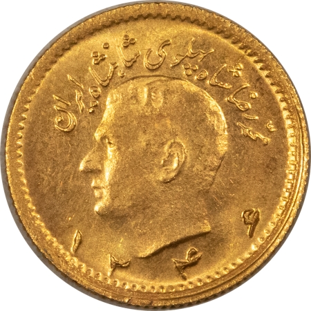 Bullion (1967) IRAN 1/4 PAHLAVI GOLD, SH-1346 – BRILLIANT UNCIRCULATED!