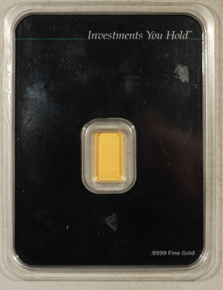 Bullion APMEX 1/2 GRAM GOLD BAR, .9999 – SEALED