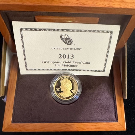 Gold Commems 2013 IDA McKINLEY 1/2 OZ .9999 GOLD “FIRST SPOUSE”, MINTAGE 2724, GEM PROOF-OGP!