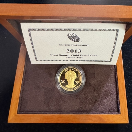 Gold Commems 2013 HELEN TAFT 1/2 OZ .9999 GOLD “FIRST SPOUSE”, MINTAGE 2598, GEM PROOF-OGP!