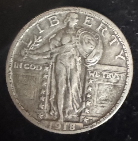 New Store Items 1918-D  STANDING LIBERTY QUARTER-HIGH GRADE CIRCULATED EXAMPLE-PROBLEM-FREE!