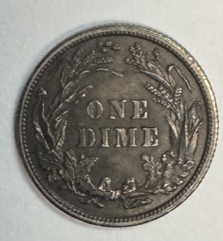 Barber Dimes 1910 BARBER DIME, UNCIRCULATED DETAILS BUT DARK