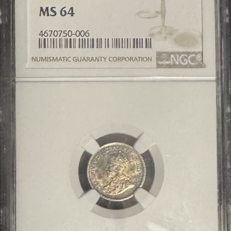 New Certified Coins 1912 CANADA 5C, KM-22 – NGC MS-64