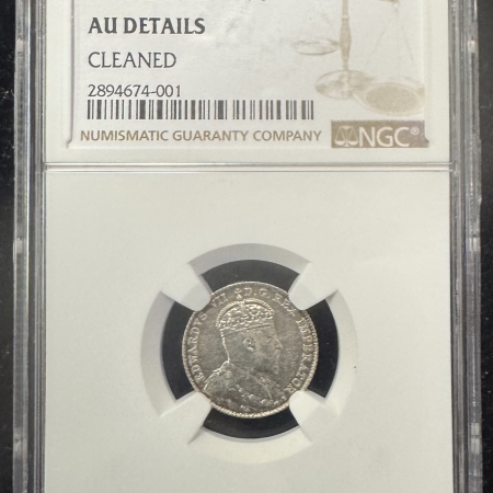 New Certified Coins 1905 CANADA 10C, KM-10 – NGC AU DETAILS, CLEANED, SCARCE DATE!