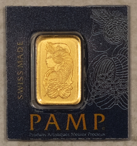 Bullion PAMP SUISSE 1 GRAM .9999 FINE GOLD BAR – SEALED BRILLIANT UNCIRCULATED!