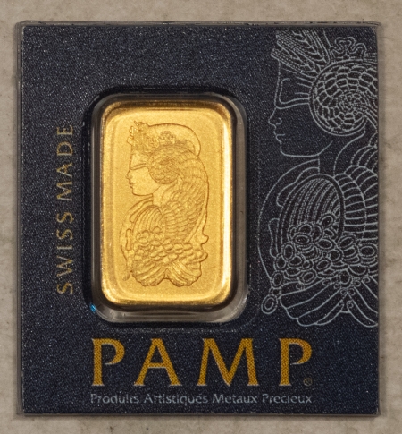 Bullion PAMP SUISSE 1 GRAM .9999 FINE GOLD BAR – SEALED BRILLIANT UNCIRCULATED!