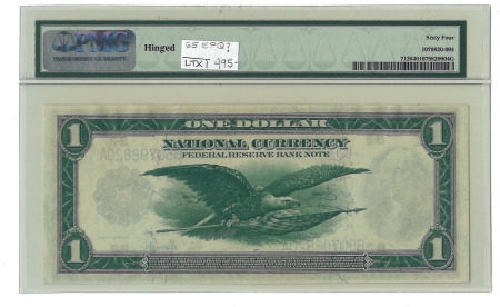 Large Federal Reserve Notes 1918 $1 FRBN NEW YORK, FR#712 – PMG 64 – CHOICE UNCIRCULATED!