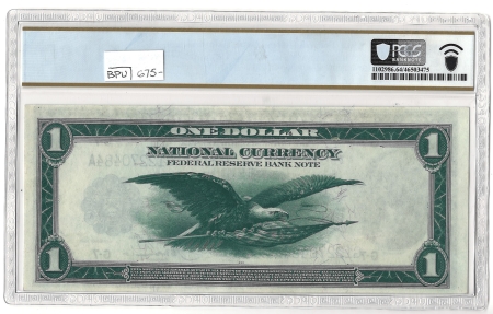 Large Federal Reserve Notes 1918 $1 FRBN CHICAGO, FR#727 – PCGS 64 PPQ – CHOICE UNCIRCULATED!