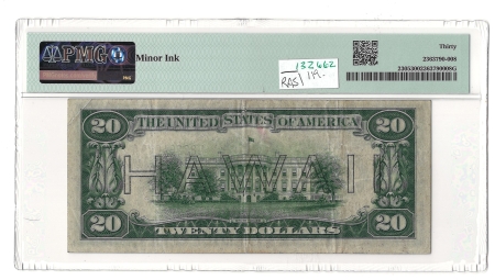 New Store Items 1934A $20 HAWAII-WWII EMERGENCY ISSUE FRBN FR#2305 – PMG 30 VERY FINE!