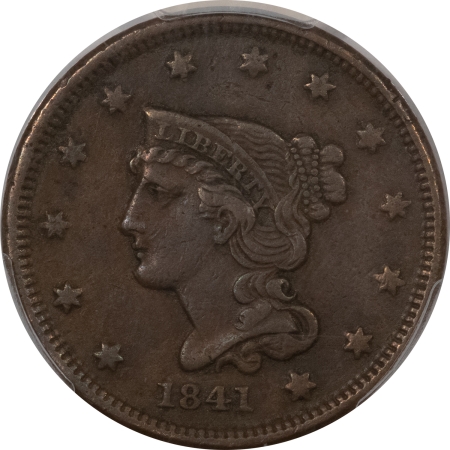 Braided Hair Large Cents 1841 BRAIDED HAIR LARGE CENT – PCGS VF-30