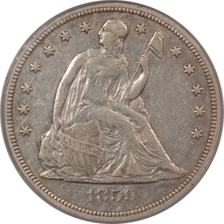 Liberty Seated Dollars 1859-S $1 SEATED LIBERTY DOLLAR – PCGS XF-40 SCARCE! FIRST SAN FRANCISCO DOLLAR!