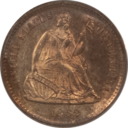 Liberty Seated Half Dimes 1862 SEATED LIBERTY HALF DIME – PCGS MS-64, OLD GREEN HOLDER & PREMIUM QUALITY!