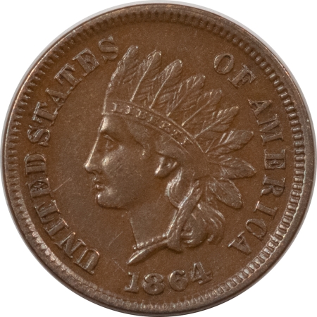 Indian 1864 L INDIAN CENT – NICE ORIGINAL HIGH GRADE NEARLY UNCIRCULATED LOOKS CHOICE!