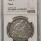 Liberty Seated Dollars 1866 PROOF SEATED LIBERTY DOLLAR, W/ MOTTO – PCGS PR-60, OGH, WHITE & PQ!