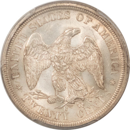 New Certified Coins 1875-S TWENTY CENT PIECE – PCGS MS-64 FRESH WHITE!