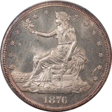 New Certified Coins 1876 $1 TRADE DOLLAR – PCGS MS-63, FROSTY, CHOICE UNCIRCULATED!