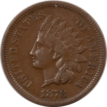 Indian 1878 INDIAN CENT – NICE BROWN HIGH GRADE NEARLY UNCIRCULATED, LOOKS CHOICE!