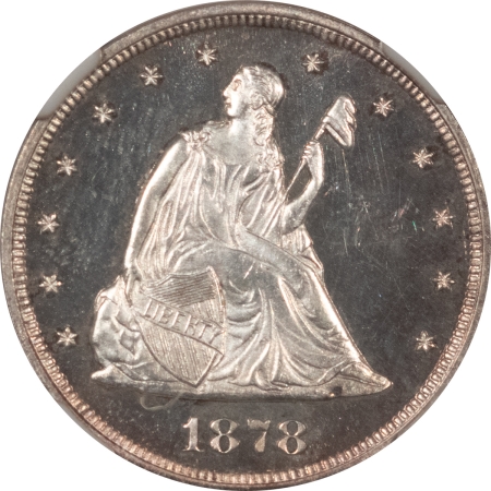 New Certified Coins 1878 PROOF TWENTY CENT PIECE – NGC PF-65 CAMEO, BLACK & WHITE, TREMENDOUS GEM!