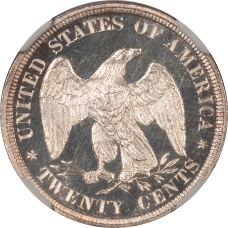 New Certified Coins 1878 PROOF TWENTY CENT PIECE – NGC PF-65 CAMEO, BLACK & WHITE, TREMENDOUS GEM!