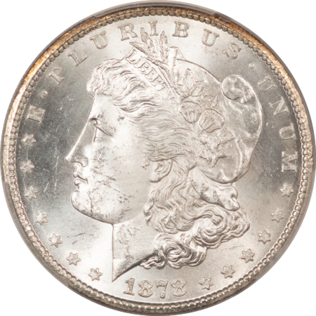 Morgan Dollars 1878-CC $1 MORGAN DOLLAR – PCGS MS-64, BLAST WHITE! CARSON CITY!