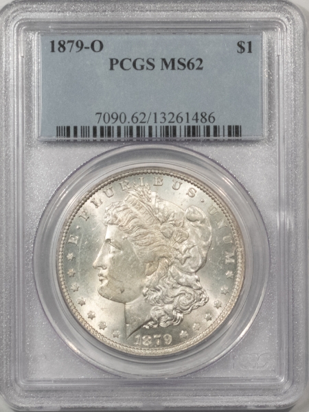 Morgan Dollars 1879-O $1 MORGAN DOLLAR – PCGS MS-62, WHITE & CHOICE!