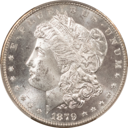 Dollars 1879-S MORGAN DOLLAR, CACG MS-63, BLAST WHITE & PQ! CAC!