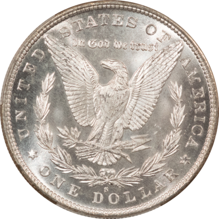 Dollars 1879-S MORGAN DOLLAR, CACG MS-63, BLAST WHITE & PQ! CAC!